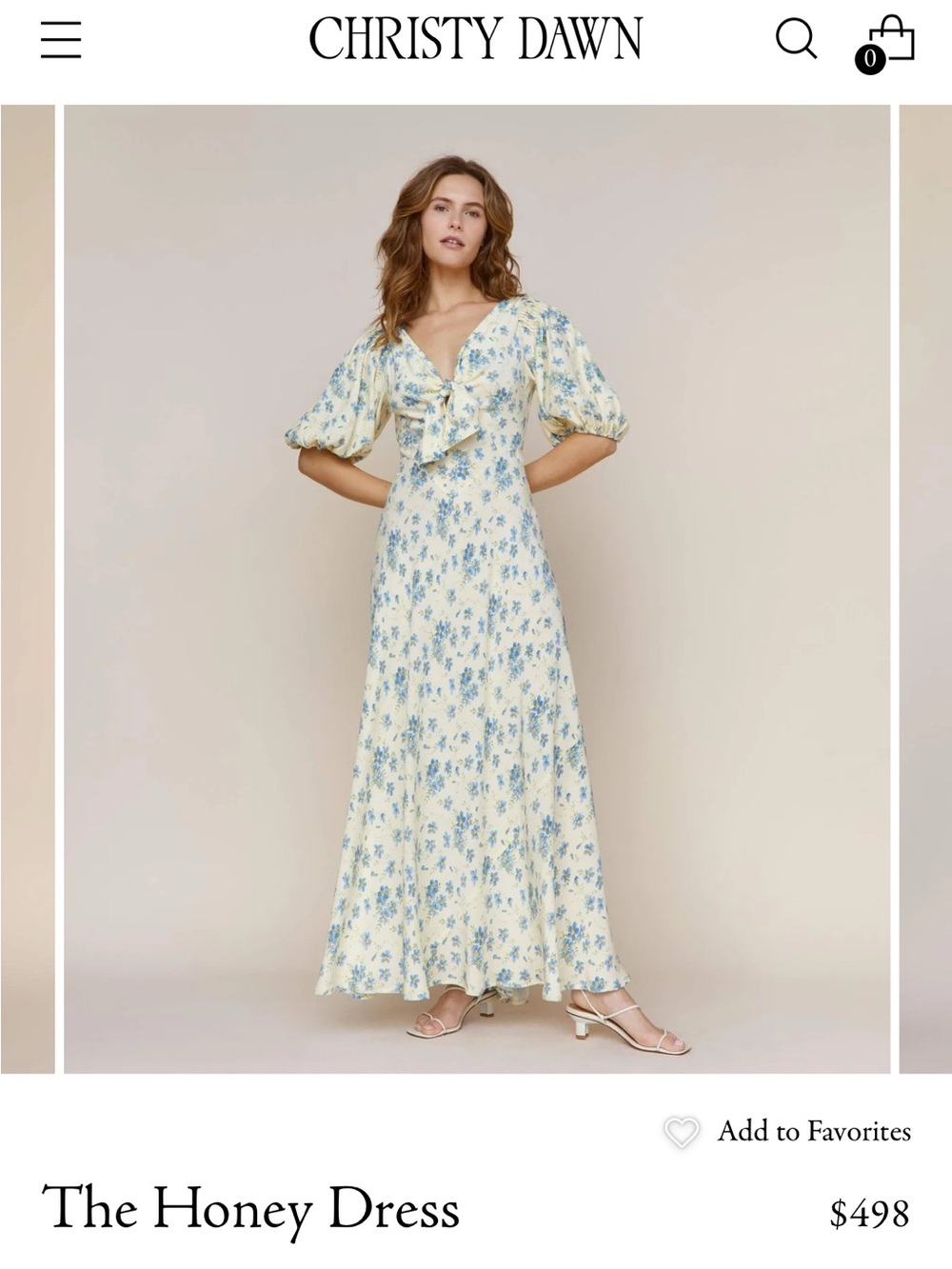 Christy Dawn “The Honey Dress” in pattern “Lilies in Bloom”